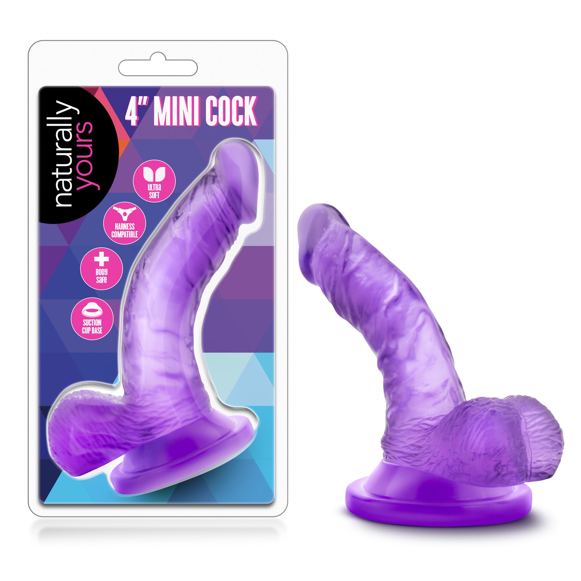 Naturally Yours - 4 Inch Mini Cock - Purple by Blush