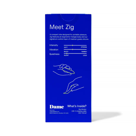 Dame Zig Compact Lipstick Bullet Vibrator — Pink Plum - DM1838