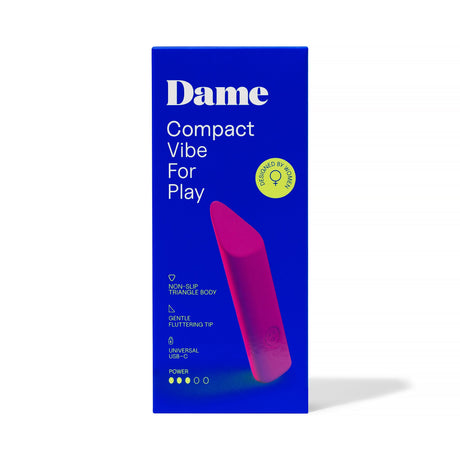 Dame Zig Compact Lipstick Bullet Vibrator — Pink Plum - DM1838