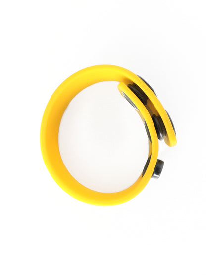 Boneyard Silicone Cock Strap 3 - Snap Ring - Yellow by Rascal - Boneyard