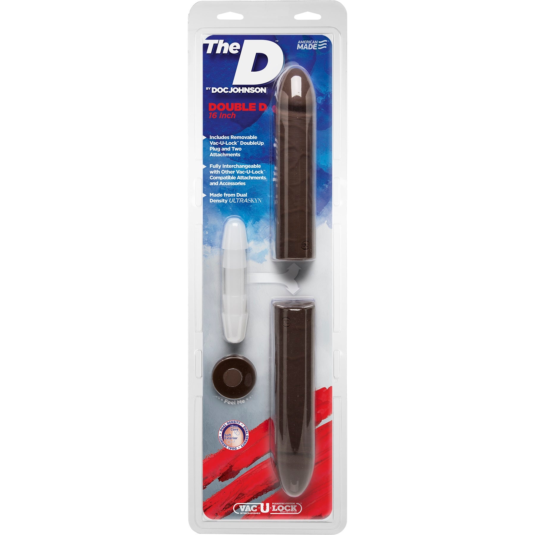 The D - Double D 16 Inch - Chocolate by Doc Johnson
