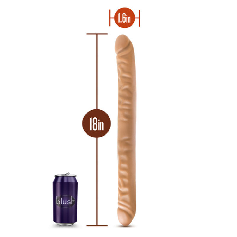 Dr. Skin - 18 Inch Double Dildo - Mocha by Blush
