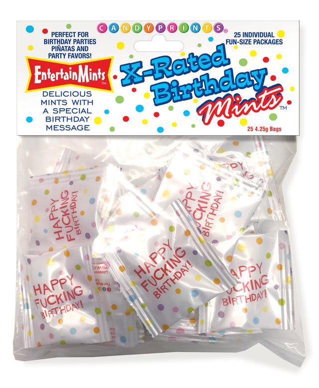 Little Genie X-Rated Birthday Mints — 25 Fun-Size Packs - CP-921