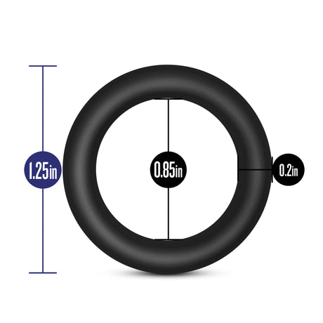 Blush Performance Pure Silicone Cock Rings, Small 3-Pack — Black - BL-70815