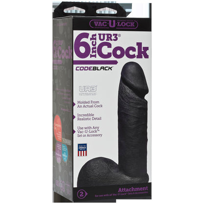 Vac-U-Lock Codeblack - 6 Inch Ultraskyn Cock by Doc Johnson