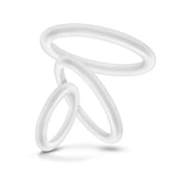 Blush Performance Pure Silicone Cock Ring Set, 3 Sizes, White Glow - BL-370819